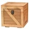 Vintiquewise Stackable Wooden Cargo Crate Style Storage Chest, Light Brown QI003613.LB - alternate 1